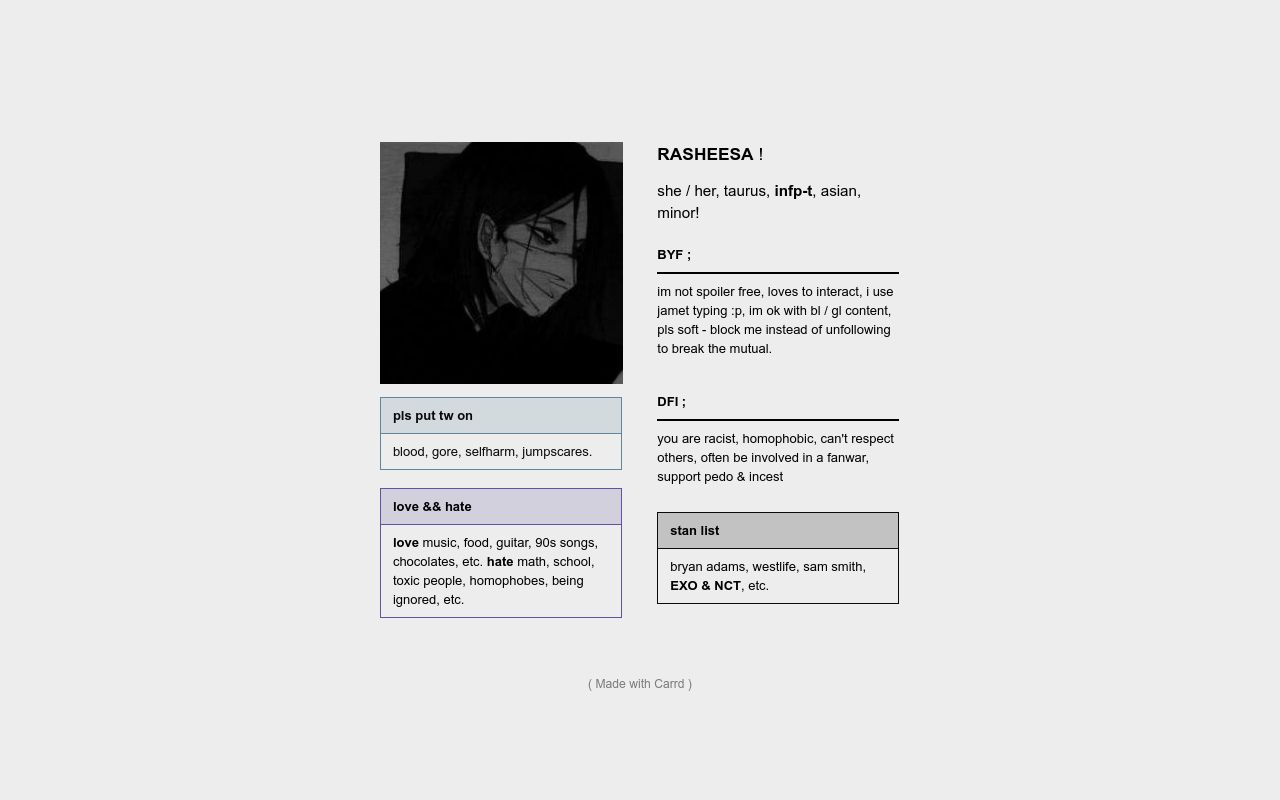 Carrd profile picture for @ridiculous